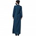 Casual abaya with Pin tucks- Dark Teal